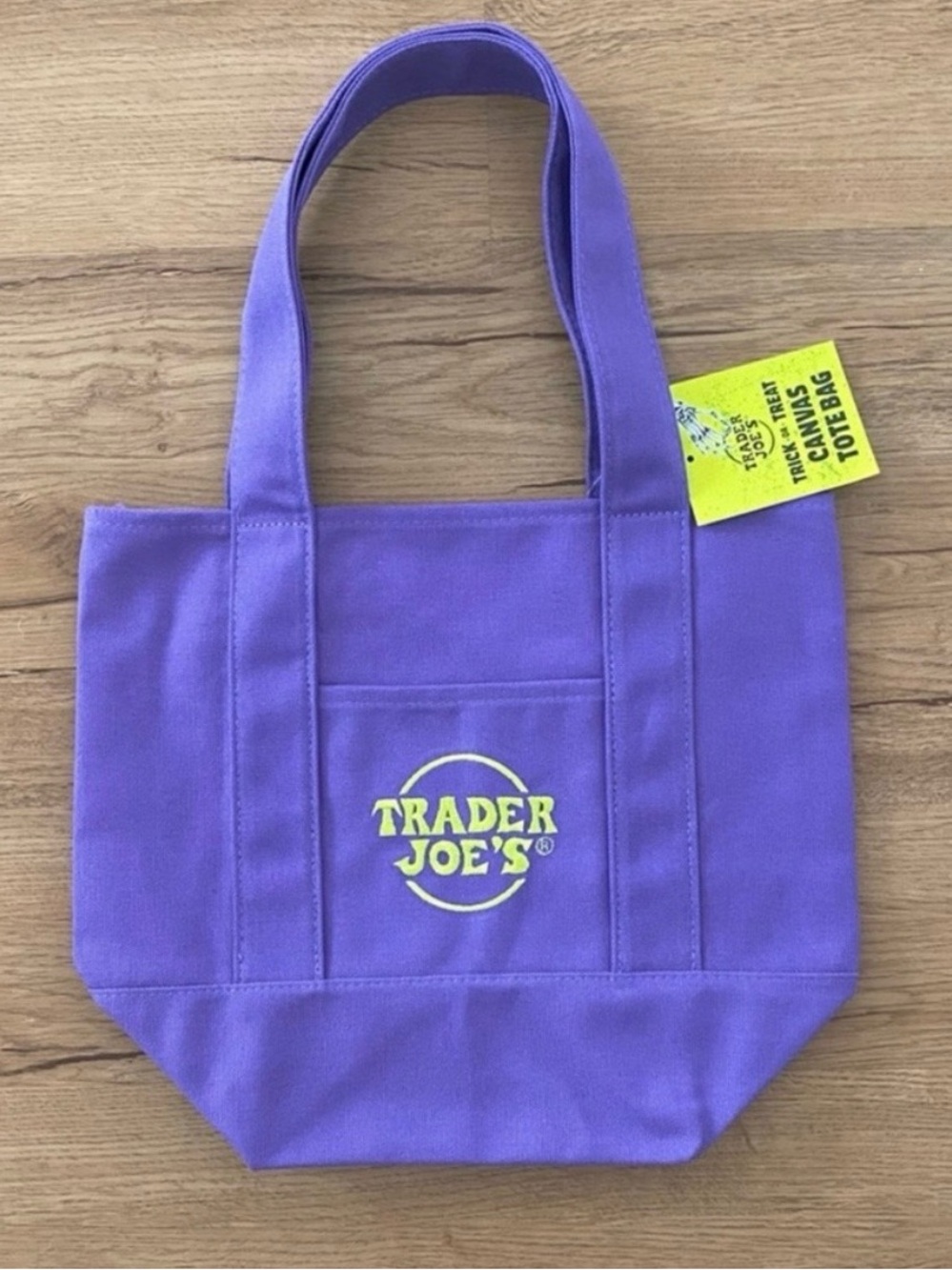 Trader Joe’s Purple Mini Canvas Tote Bag